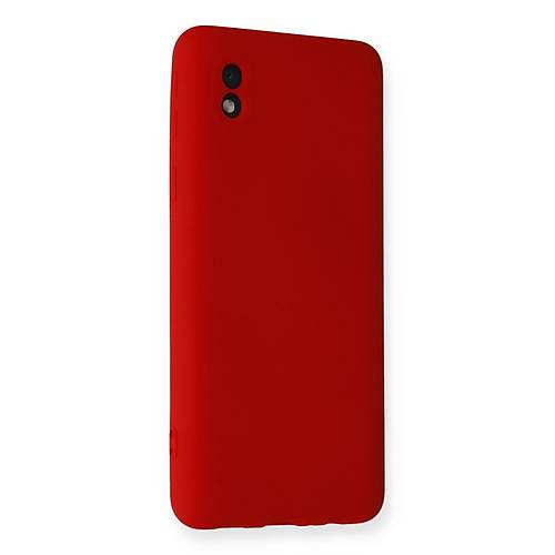 Galaxy A01 Core K�l�f Nano i�i Kadife Silikon - K�rm�z�