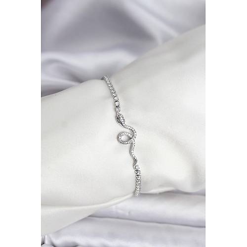 Y�lan Model Zirkon Ta�l� G�m�� Renk Pirin� Su Yolu Kad�n Bileklik