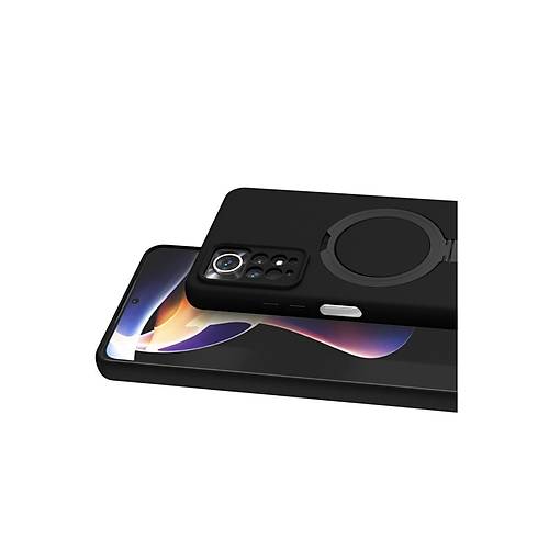 Redmi Note 12 Pro 4G Regal Magsafe Standl� Kapak - Siyah