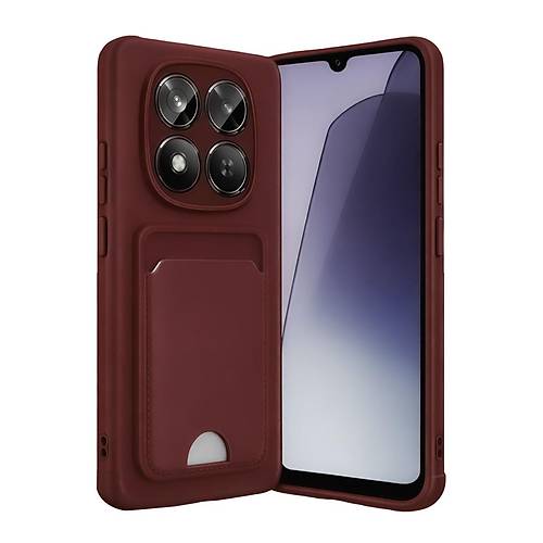 Redmi Note 15 4G Kelvin Kartvizitli Silikon - Bordo