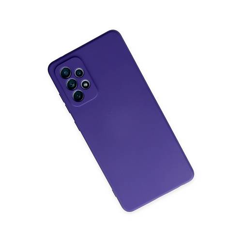 Galaxy A72 K�l�f Nano i�i Kadife Silikon - Mor