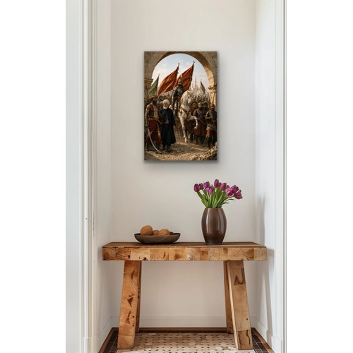 Fatih Sultan Mehmet �stanbul'un Fethi Kanvas Tablo 40X60 CM