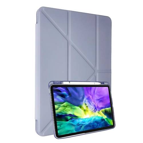 Galaxy P610 Tab S6 Lite 10.4 K�l�f Kalemlikli Mars Tablet K�l�f� - Lila