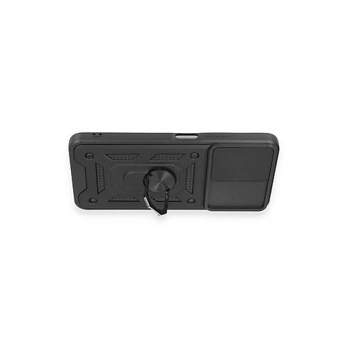 Redmi Note 12 5G K�l�f Pars Lens Y�z�kl� Silikon - Siyah