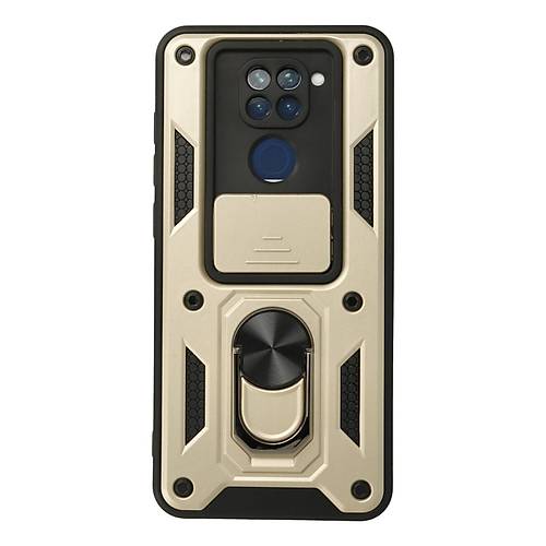 Redmi Note 9 K�l�f Pars Lens Y�z�kl� Silikon - Gold