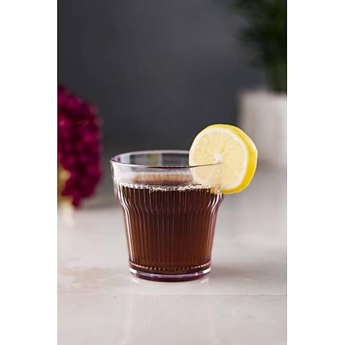 Akrilik �effaf 6'l� K�sa Bardak & Su Me�rubat Kahve Yan� Barda�� 300 ml ( Cam De�ildir )