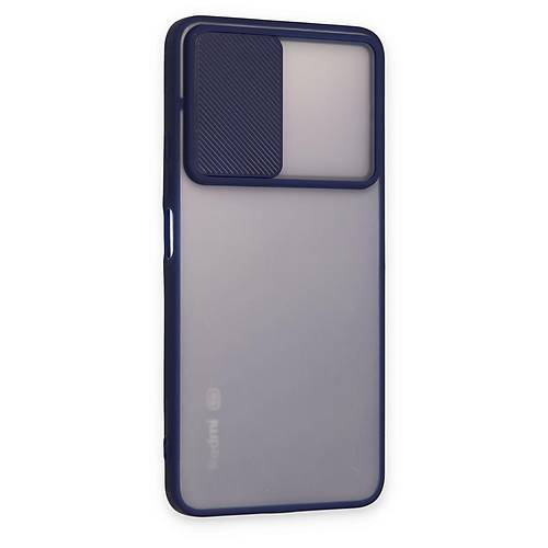 Redmi Note 11T K�l�f Palm Buzlu Kamera S�rg�l� Silikon - Lacivert
