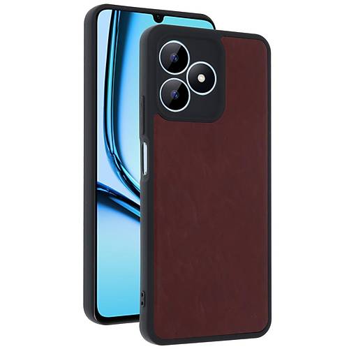 Realme Note 50 4G K�l�f Aras Deri Kapak - Bordo