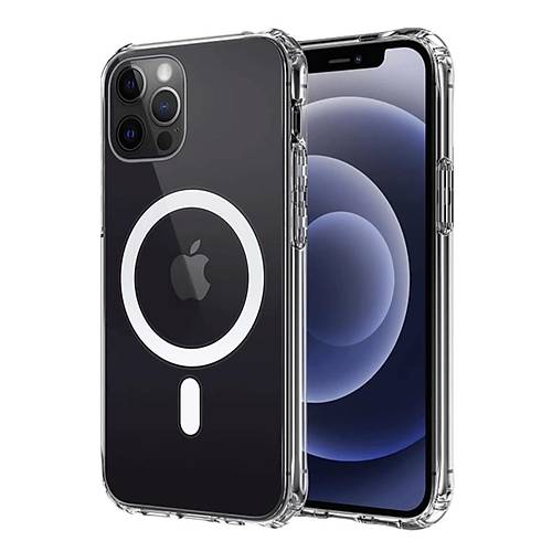 iPhone 12 K�l�f Magneticsafe �effaf Silikon - �effaf