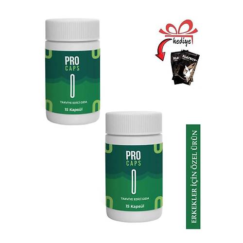 PRO CAPS Erkeklere �zel Destekleyici 15'li X 2 ad. + Kayganla�t�r�c� Jelle
