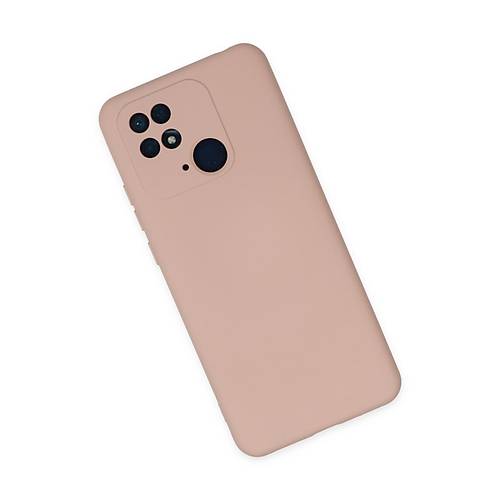 Redmi 10C K�l�f Nano i�i Kadife Silikon - Pudra