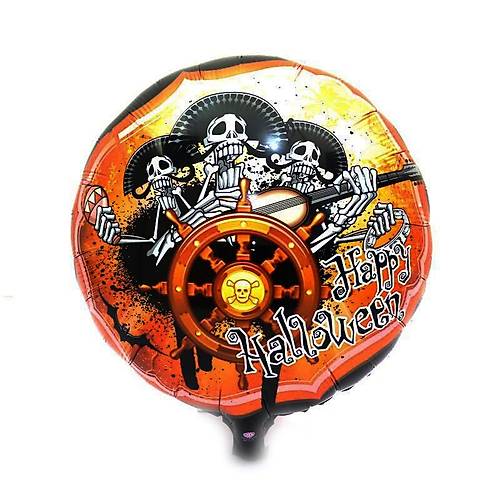 Kuru Kafal� Korsanlar Halloween �ekilli Folyo Balon 45 cm