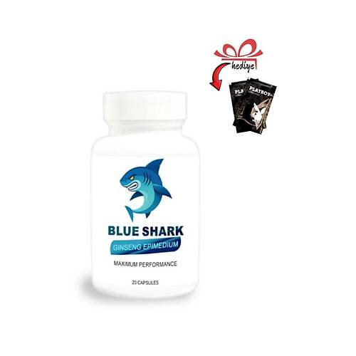 Blue Shark Ginseng&Epimedium Erkekler ��in Destekleyici 20'li x 1 adet + Kayganla�t�r�c�yla
