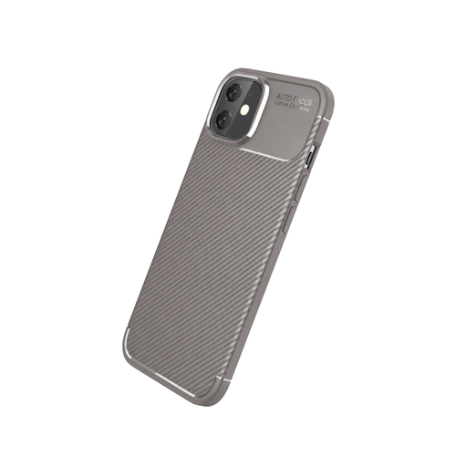 iPhone 11 K�l�f Auto Focus Karbon Kapak - Gri