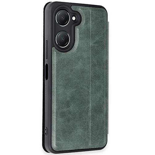 Y18 K�l�f Flip Cover - Koyu Ye�il