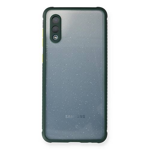 Galaxy A02 K�l�f Miami �effaf Silikon - Koyu Ye�il