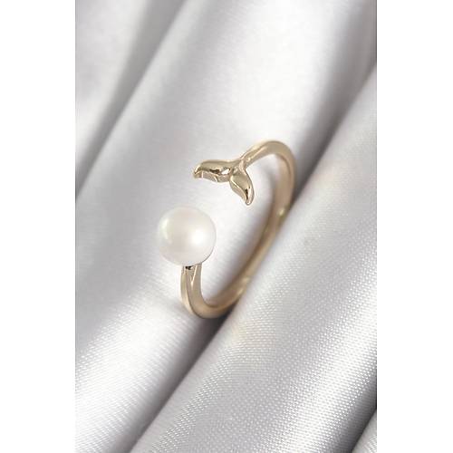 Pirin� Gold Renk �nci Top Fig�r Bal�k Kuyru�u Model Kad�n Y�z�k