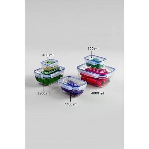 Dikd�rtgen 5 Par�a Contal� Vakumlu S�zd�rmaz Hava Almaz Saklama Kab� Seti (4000/2300/1400/900/400 Ml)