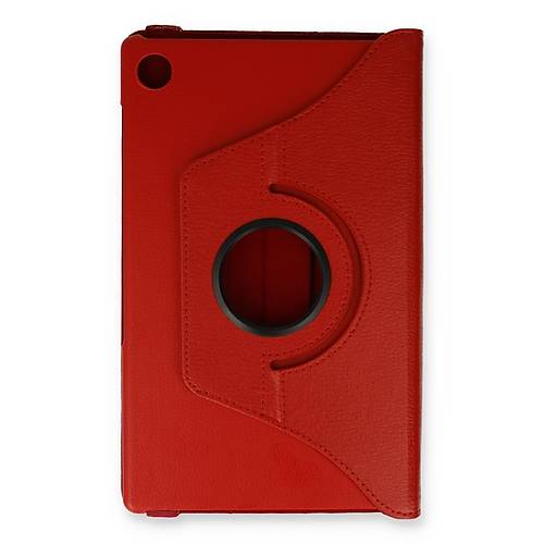 M10 HD X306F K�l�f 360 Tablet Deri K�l�f - K�rm�z�
