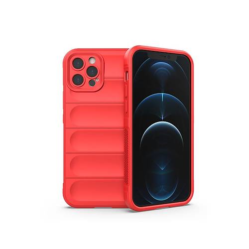 iPhone 12 Pro K�l�f Optimum Silikon - K�rm�z�