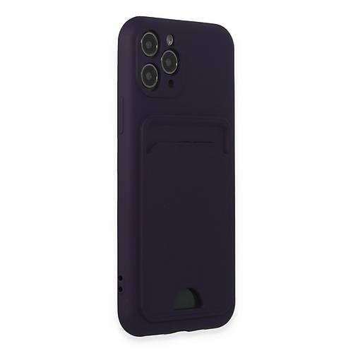 iPhone 11 Pro K�l�f Kelvin Kartvizitli Silikon - Derin Mor