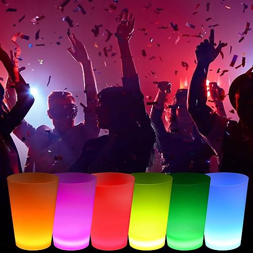Neon Parti Glow Bardak 1.5 oz Kar���k Renk 1 Adet Tekli