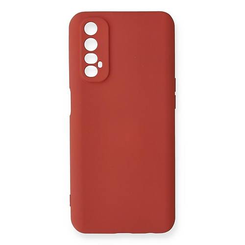 Realme 7 K�l�f Nano i�i Kadife Silikon - Kiremit
