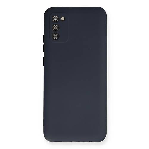 Galaxy A02S K�l�f Nano i�i Kadife Silikon - Lacivert