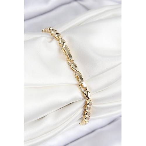 VIP Pirin� Zirkon Ta�l� S�ral� Damla Model Gold Renk Kad�n Bileklik