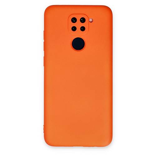 Redmi Note 9 K�l�f Nano i�i Kadife Silikon - Turuncu