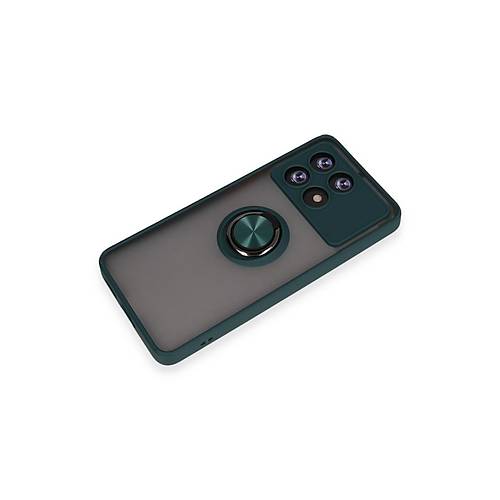Poco X6 Pro K�l�f Montreal Y�z�kl� Silikon Kapak - Ye�il