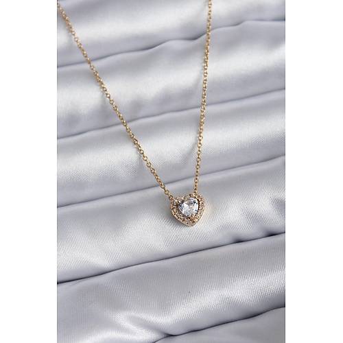 316L �elik Zincir Gold Renk Charm Kad�n Kolye