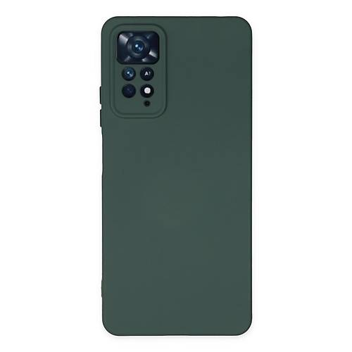 Redmi Note 11 Pro K�l�f Nano i�i Kadife Silikon - Koyu Ye�il