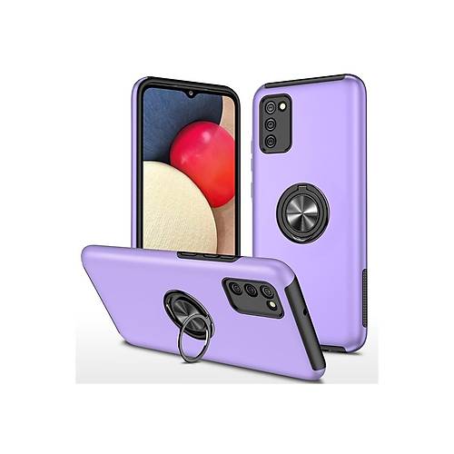 Galaxy A02S K�l�f Elit Y�z�kl� Kapak - Mor