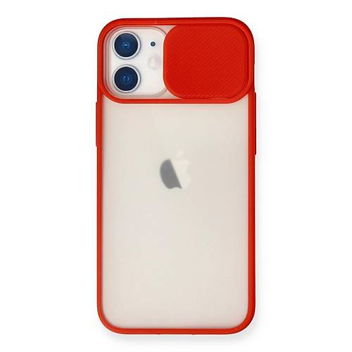 iPhone 11 K�l�f Palm Buzlu Kamera S�rg�l� Silikon - K�rm�z�