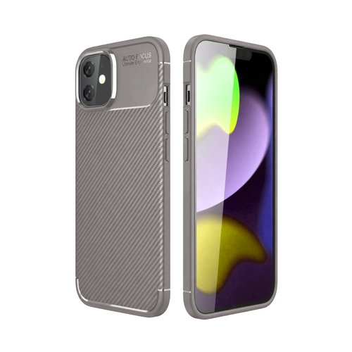 iPhone 11 K�l�f Auto Focus Karbon Kapak - Gri