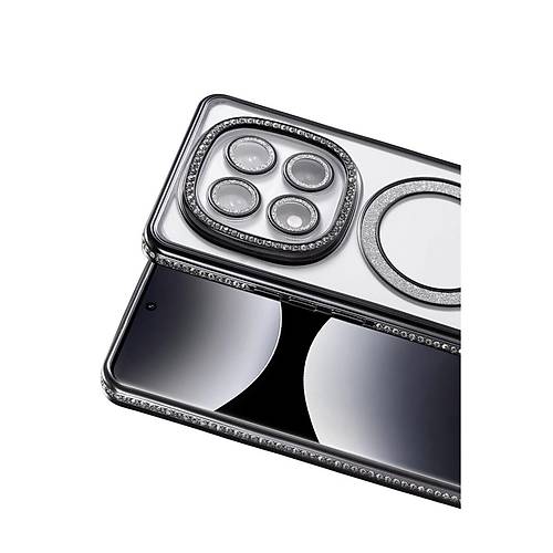 Redmi Note 14 Pro 5G Joke Simli Magneticsafe K�l�f - Siyah