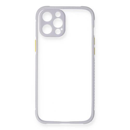 iPhone 12 K�l�f Miami �effaf Silikon - Lila