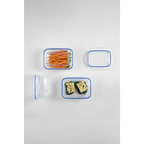 Dikd�rtgen 10 Par�a Contal� Vakumlu S�zd�rmaz Hava Almaz Saklama Kab� Seti 2x(4000/2300/1400/900/400 Ml)
