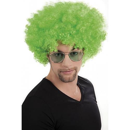 Ye�il Renk K�v�rc�k Afro Bonus Peruk
