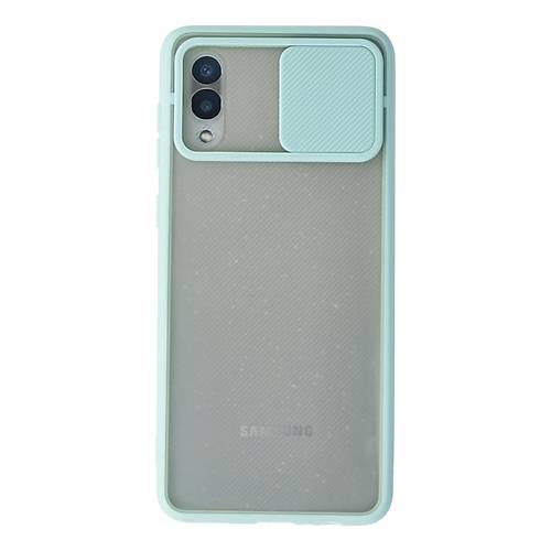 Galaxy A02 K�l�f Palm Buzlu Kamera S�rg�l� Silikon - Turkuaz