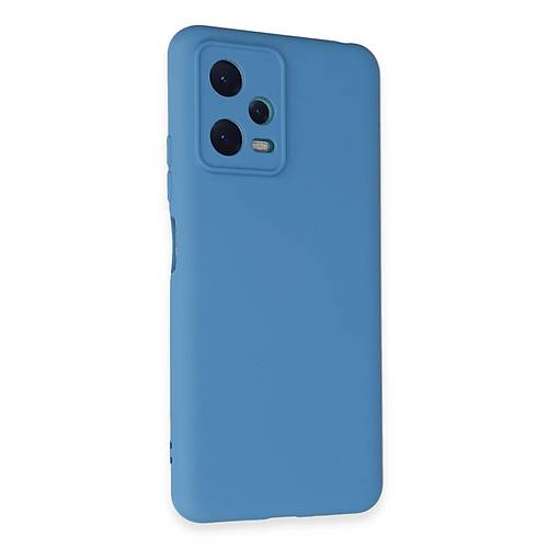 Redmi Note 12 5G K�l�f Nano i�i Kadife Silikon - Mavi