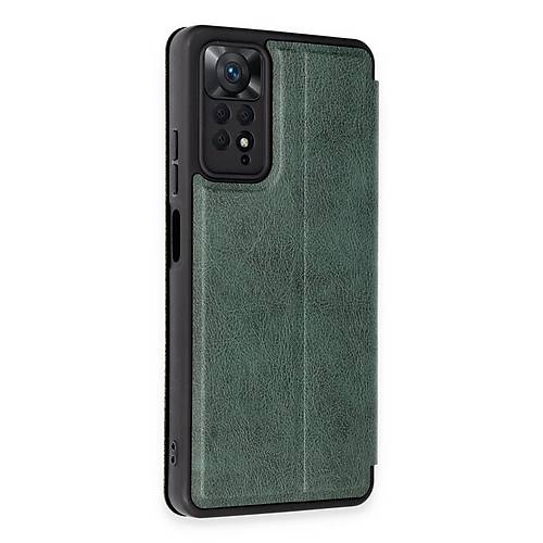 Redmi Note 12 Pro 4G K�l�f Flip Cover - Koyu Ye�il