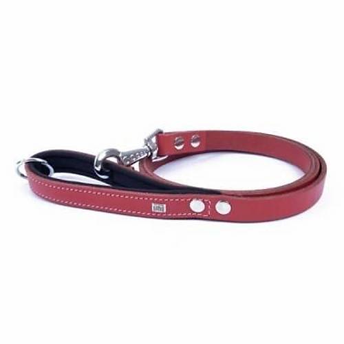 Konfor Klasik Deri K�pek Gezdirme Tasmas� K�rm�z� 2x140 Cm