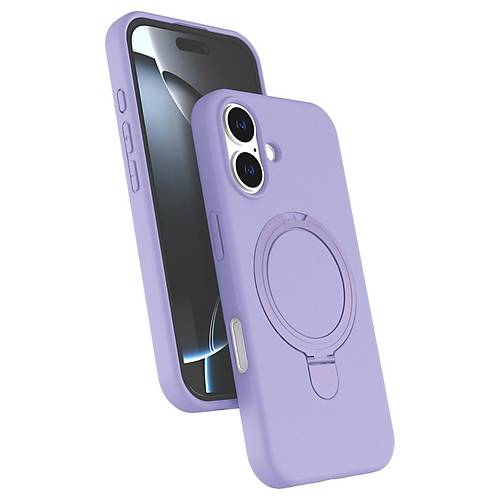 iPhone 17 Regal Magsafe Standl� Kapak - Lila