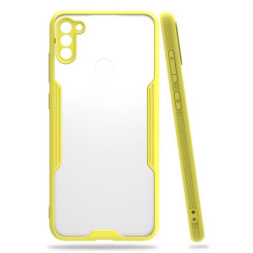 Galaxy A11 K�l�f Platin Silikon - Sar�