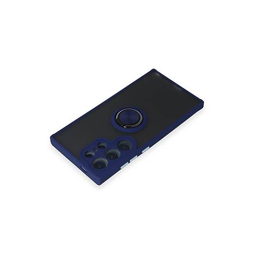 Galaxy S24 Ultra K�l�f Montreal Y�z�kl� Silikon Kapak - Lacivert
