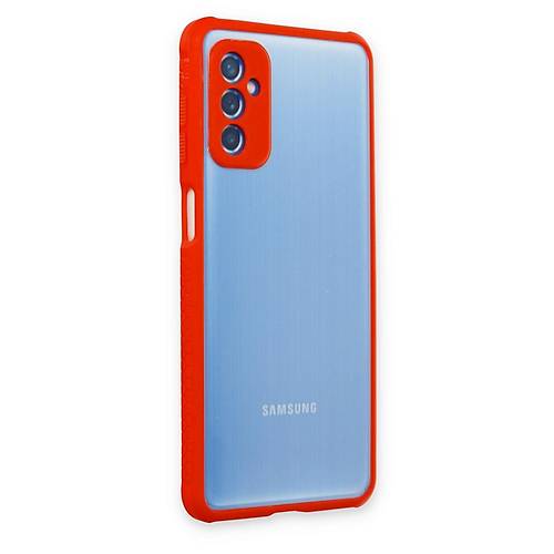Galaxy M52 5G K�l�f Miami �effaf Silikon - K�rm�z�