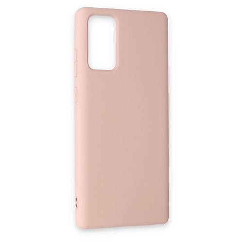 Galaxy Note 20 K�l�f Nano i�i Kadife Silikon - Pudra