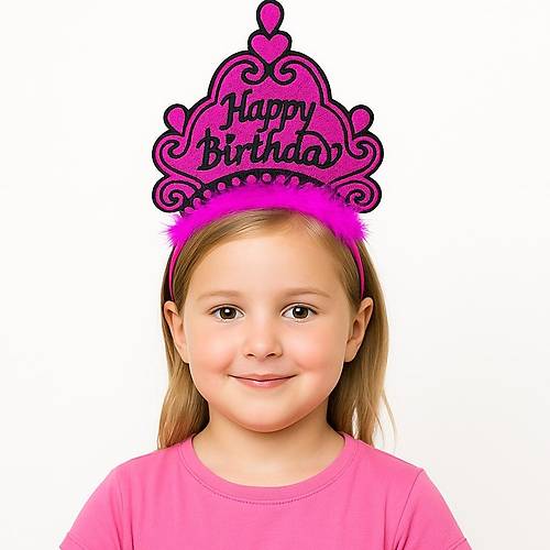 Fu�ya Happy Birthday Prenses Tac� � Do�um G�n� Ta� Aksesuar�